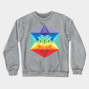 Hexagon with the Colors of the Chakras 5D Crewneck Sweatshirt